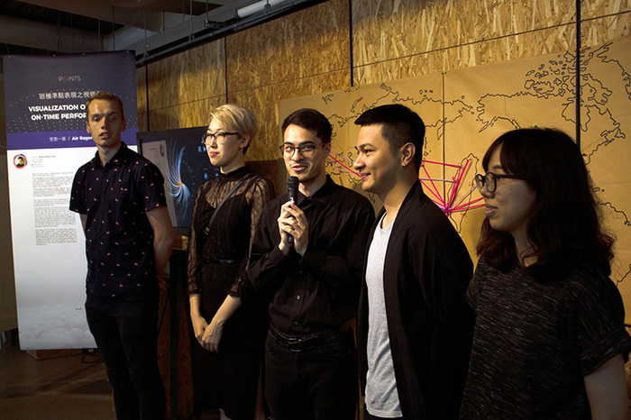 POINTS Student organizers (from left): Sean Wanna, Amarzaya Amur, Craig Bossley, Ben Huang and Jean Chang