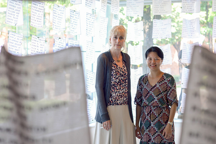 Canadian artist Lycia Trouton(left) and curator Dr. Ming Turner